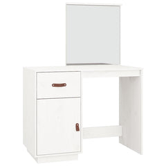 vidaXL Dressing Table White 95x50x134 cm Solid Wood Pine 2
