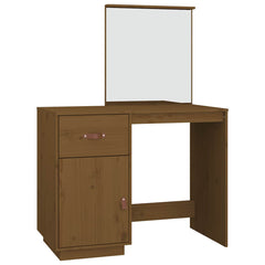 vidaXL Dressing Table Honey Brown 95x50x134 cm Solid Wood Pine 2
