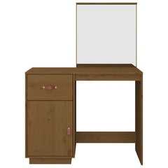 vidaXL Dressing Table Honey Brown 95x50x134 cm Solid Wood Pine 6