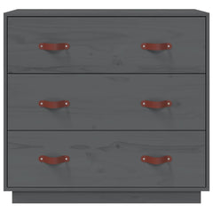 vidaXL Sideboard Grey 80x40x75 cm Solid Wood Pine 3