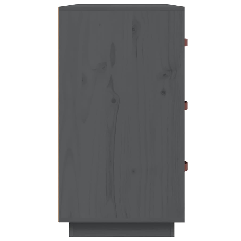 Sideboard 80x40x75 cm Solid Wood Pine Grey