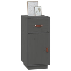 vidaXL Sideboard Grey 34x40x75 cm Solid Wood Pine 4