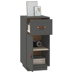 vidaXL Sideboard Grey 34x40x75 cm Solid Wood Pine 5