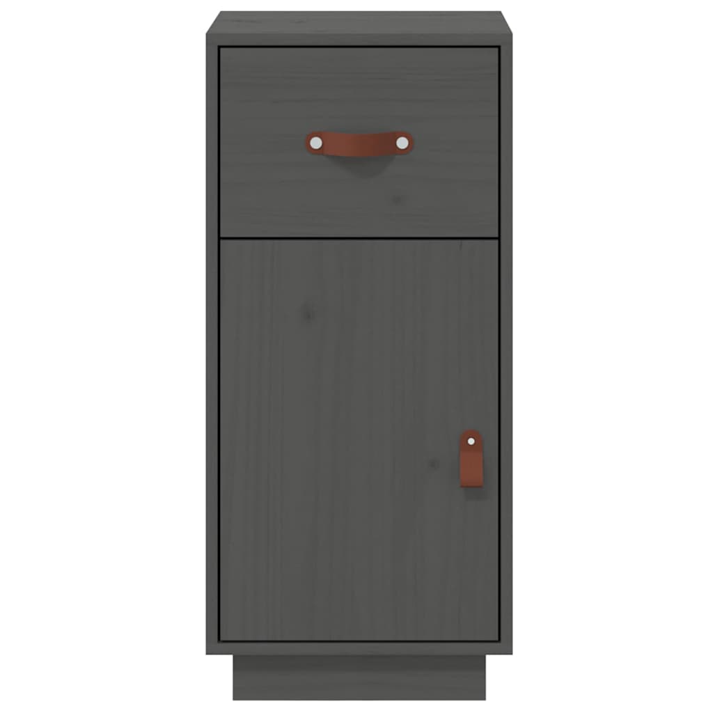 vidaXL Sideboard Grey 34x40x75 cm Solid Wood Pine 6