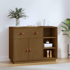 Sideboard 98,5x40x75 cm Solid Wood Pine Honey brown
