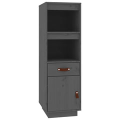 vidaXL Highboard Grey 34x40x108,5 cm Solid Wood Pine 2