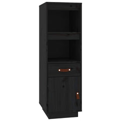 vidaXL Highboard Black 34x40x108,5 cm Solid Wood Pine 2