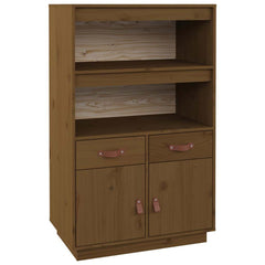 vidaXL Highboard Honey Brown 67x40x108.5 cm Solid Wood Pine 2