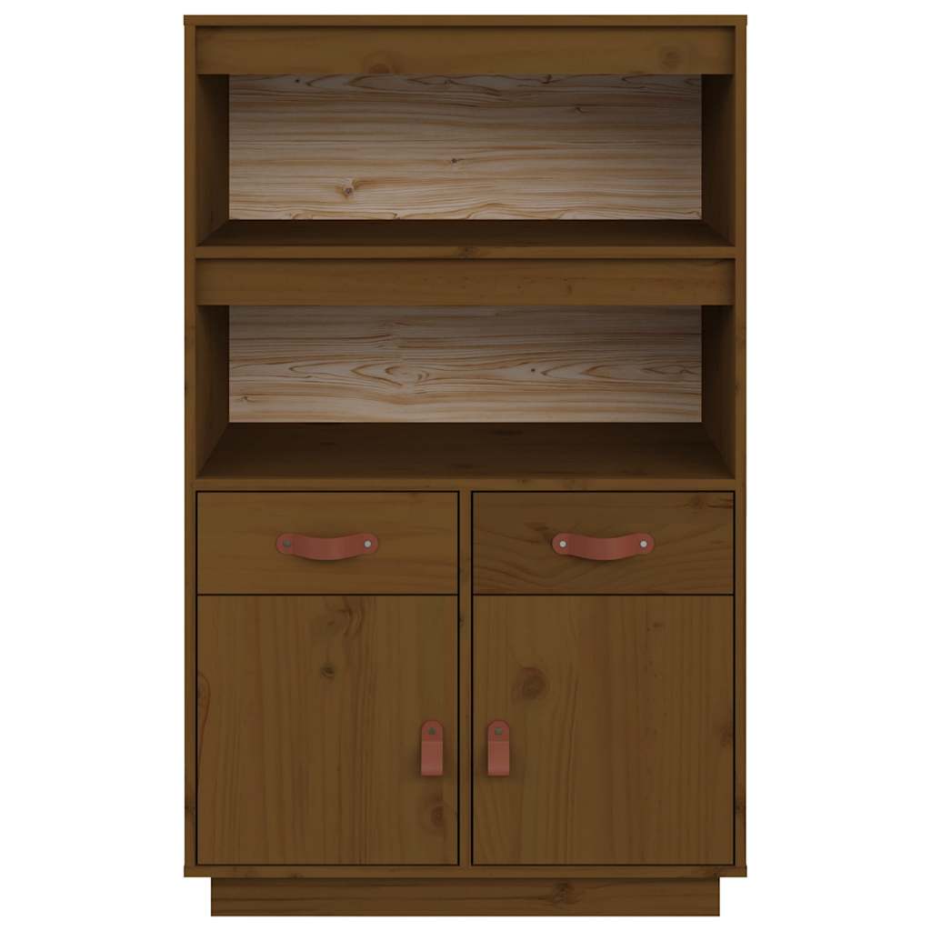 vidaXL Highboard Honey Brown 67x40x108.5 cm Solid Wood Pine 6