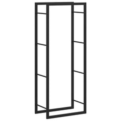 vidaXL Firewood Rack Matt Black 50x28x132 cm Steel 2