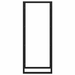 vidaXL Firewood Rack Matt Black 50x28x132 cm Steel 5
