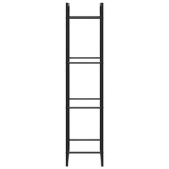 vidaXL Firewood Rack Matt Black 50x28x132 cm Steel 6