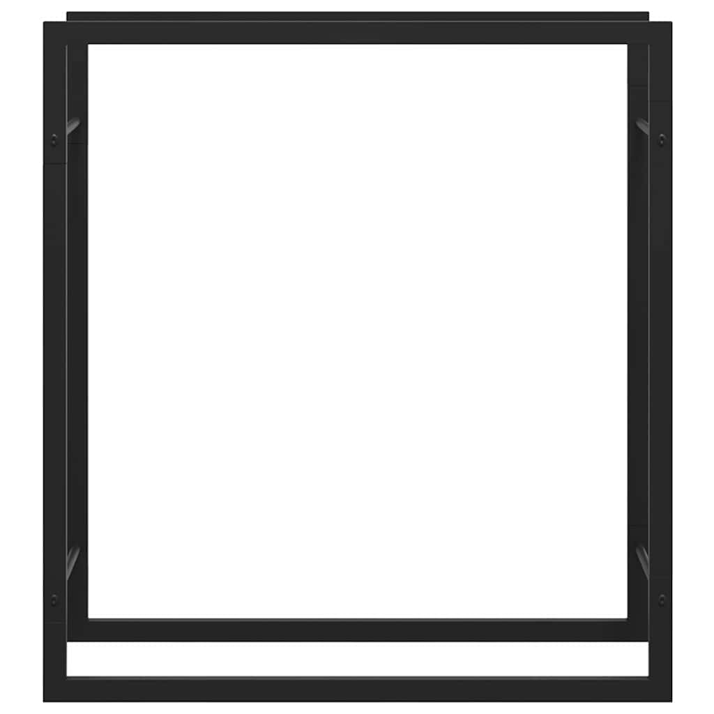 vidaXL Firewood Rack Matt Black 80x28x86 cm Steel 5