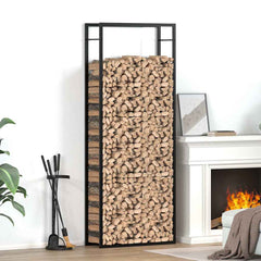 vidaXL Firewood Rack Matt Steel