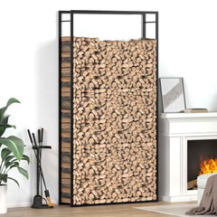 vidaXL Firewood Rack Matt Steel