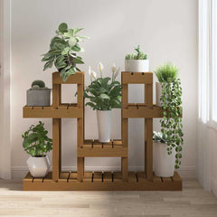 vidaXL Plant Stand Honey Brown 104.5x25x77.5 cm Solid Wood Pine 1