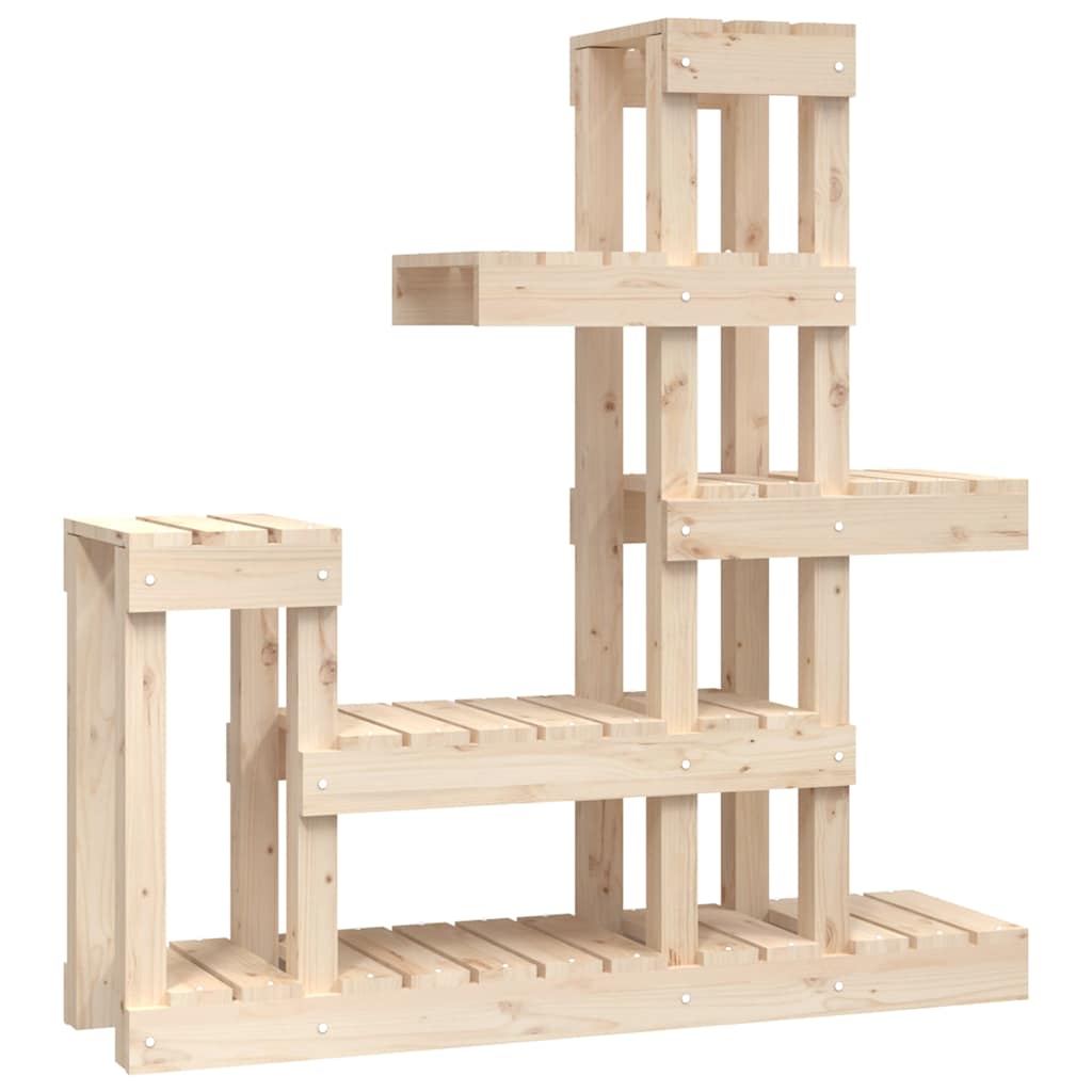vidaXL Plant Stand 92x25x97 cm Solid Wood Pine 2