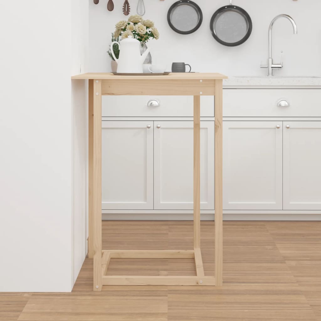vidaXL Bar Table 80x80x110 cm Solid Wood Pine 4