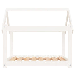 vidaXL Dog Bed White 81x60x70 cm Solid Wood Pine 5