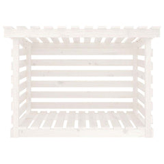 vidaXL Firewood Rack White 108x73x79 cm Solid Wood Pine 5