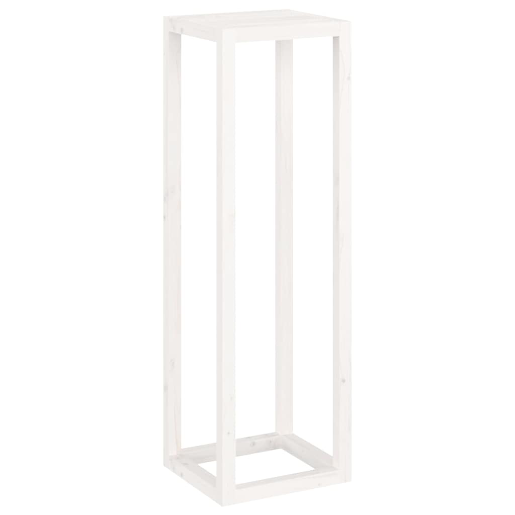 3 Piece Plant Stand Set Solid Wood Pine White