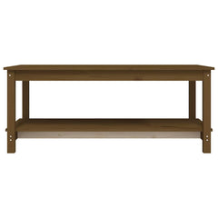 vidaXL Coffee Table Honey Brown 110x55x45 cm Solid Wood Pine 4