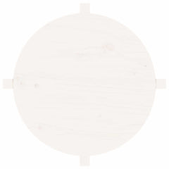 vidaXL Coffee Table White Ø 62.5x45 cm Solid Wood Pine 6