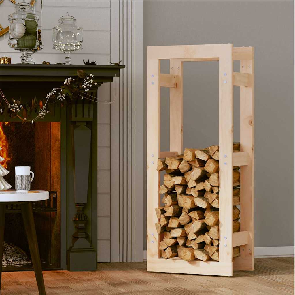 vidaXL Firewood Rack 41x25x100 cm Solid Wood Pine 3