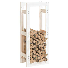 vidaXL Firewood Rack White 41x25x100 cm Solid Wood Pine 4