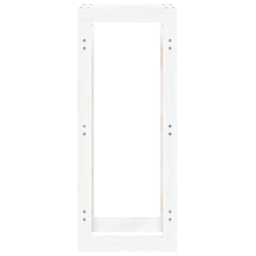 vidaXL Firewood Rack White 41x25x100 cm Solid Wood Pine 5