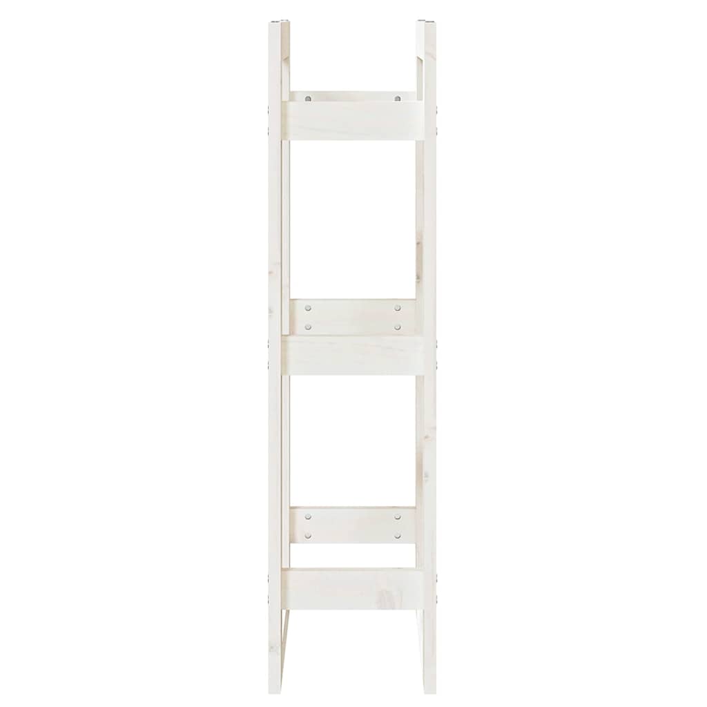 vidaXL Firewood Rack White 41x25x100 cm Solid Wood Pine 6
