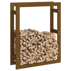 vidaXL Firewood Rack Honey Brown 80x25x100 cm Solid Wood Pine 4