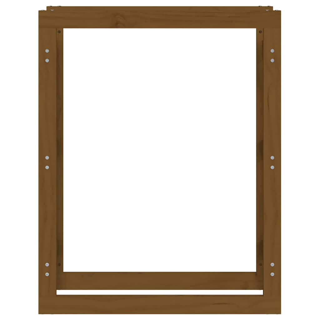 vidaXL Firewood Rack Honey Brown 80x25x100 cm Solid Wood Pine 5