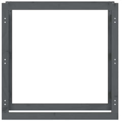 vidaXL Firewood Rack Grey 100x25x100 cm Solid Wood Pine 5