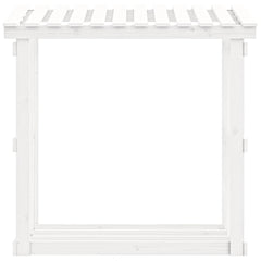 Firewood Rack 108x64,5x77 cm Solid Wood Pine White