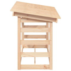 vidaXL Firewood Rack 108x64.5x78 cm Solid Wood Pine 6