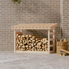 vidaXL Firewood Rack 108x64.5x78 cm Solid Wood Pine 1