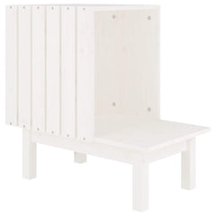 Cat House 60x36x60 cm Solid Wood Pine White