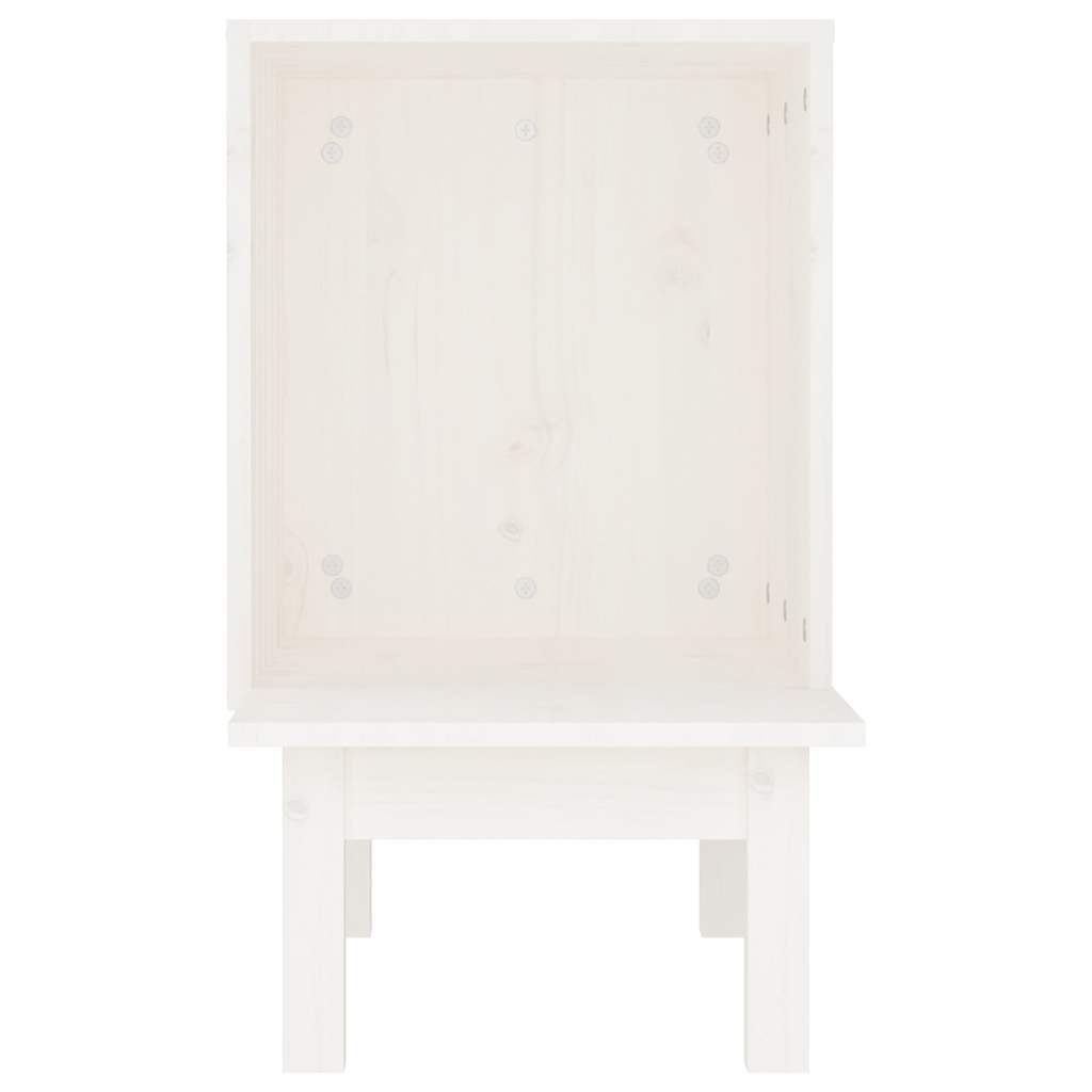 Cat House 60x36x60 cm Solid Wood Pine White