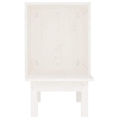 Cat House 60x36x60 cm Solid Wood Pine White