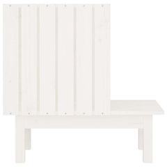 Cat House 60x36x60 cm Solid Wood Pine White