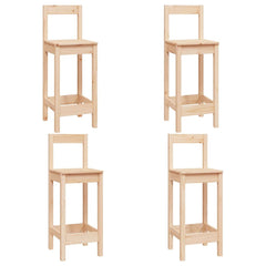 vidaXL 5 Piece Bar Set Solid Wood Pine 4