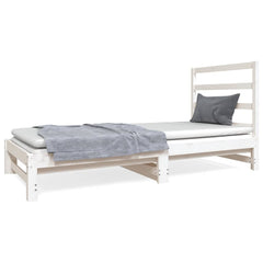 vidaXL Pull-out Day Bed without Mattress White 2x(90x190) cm 2