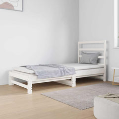 vidaXL Pull-out Day Bed without Mattress White 2x(90x190) cm 1