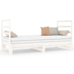 vidaXL Pull-out Day Bed without Mattress White 2x(90x190) cm 2