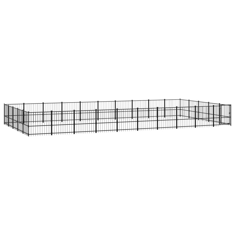 Outdoor Dog Kennel Steel 47.05 m²