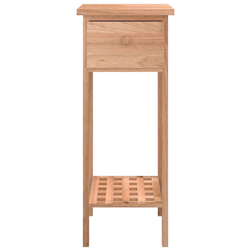 vidaXL Side Table with Drawer 25x25x60cm Solid Wood Walnut 5
