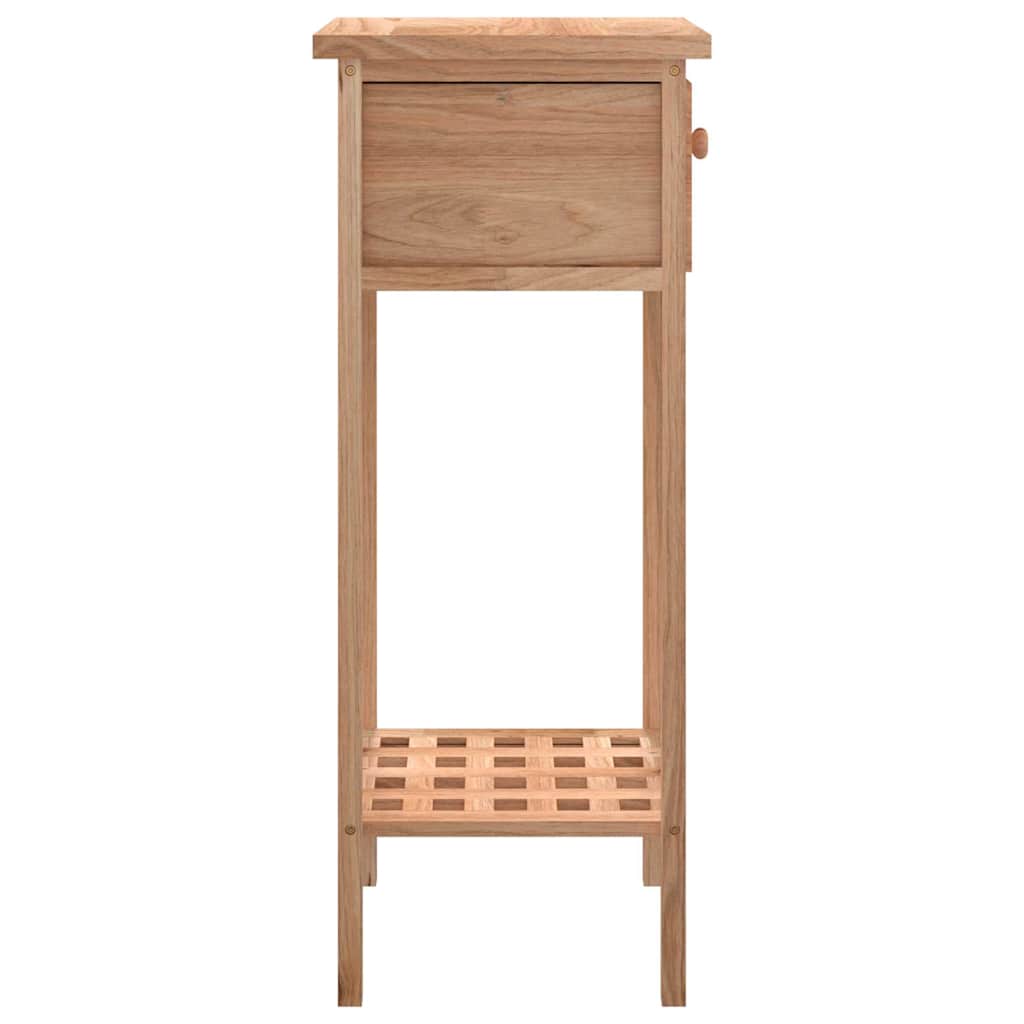 vidaXL Side Table with Drawer 25x25x60cm Solid Wood Walnut 6