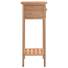 vidaXL Side Table with Drawer 25x25x60cm Solid Wood Walnut 6