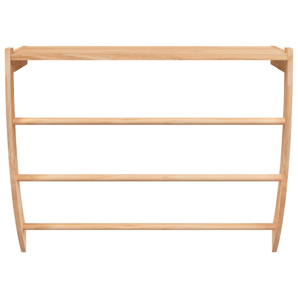 vidaXL Towel Rack 60x25.5x49 cm Solid Wood Walnut 3